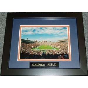 Soldier Field 9x11 Framed & Double Matted Photo w/Name Plate