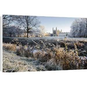 The Backs, Kings College Chapel in winter, Cambridge, Cambridgeshire 