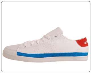 Adidas EZ Vulc Lux White Leather Blue Red Suede 2011 New Casual Shoes 