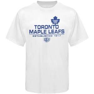  Old Time Hockey Toronto Maple Leafs White Zeno T shirt 