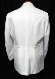 NEW Andrew Fezza White Captian Coat Tuxedo Jacket 40R  