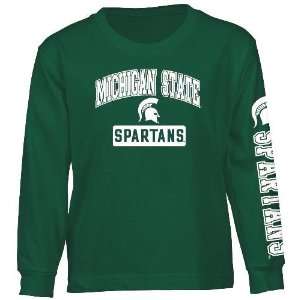 Michigan State Spartans Team Name & Logo Long Sleeve T shirt  