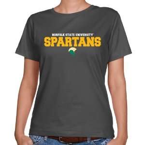  NCAA Norfolk State Spartans Ladies Charcoal University Name 