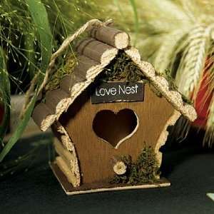   Miniature Wooden Birdhouses  set of 4 Style 8695: Kitchen & Dining