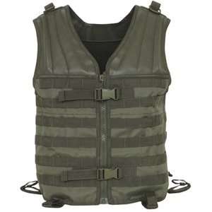 Olive Drab Tactical Vest, MOLLE Compatible Sports 