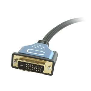  6 Premium DVI D M / M Digital Video Cable, Black / Blue 