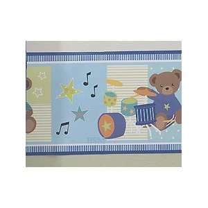 Bedtime Originals Bandstand Bears Wallpaper Border   Blue