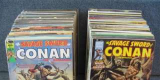   SWORD CONAN Comic Magazines #1 75+ Complete Marvel Bronze Age  