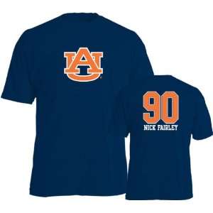  Nick Fairley #90 Name and Number Auburn Tigers T Shirt 