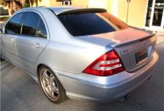 2001 2007 Mercedes C Class w/Antenna W203 L Style Rear Roof Spoiler 