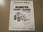 Kubota LA450 LA650 loader owners maintenance manual  