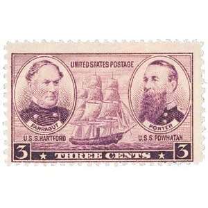  #792   1937 3c Farragut and Porter Postage Stamp Numbered 