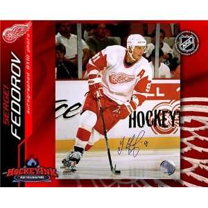  Sergei Fedorov Detroit Red Wings Autographed/Hand Signed 
