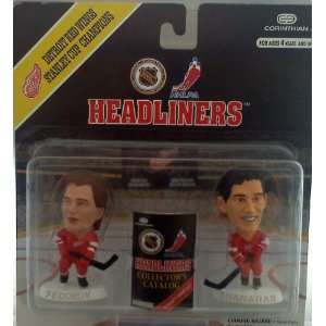   Red Wings Stanlley Cup Fedorov and Shanahan Figures Toys & Games