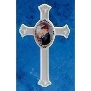  Kathryn Fincher First Communion Boy Porcelain Wall Cross 