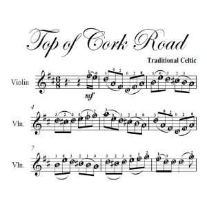 Top of Cork Road Easy Violin Sheet Music Traditional Celtic  