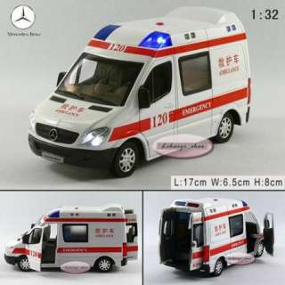 New Mercedes Benz 1:32 Diecast Ambulance Model Car with Sound and 
