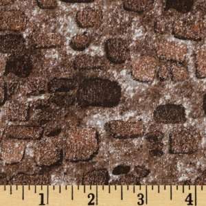   Winters Gleam Bricks Brown Fabric By The Yard: Arts, Crafts & Sewing