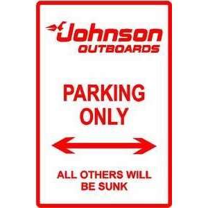  JOHNSON OUTBOARD PARKING boat street sign