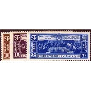   of 3 MLH Postage Stamps Anglo Egyptian Peace Treaty 22 December 1936