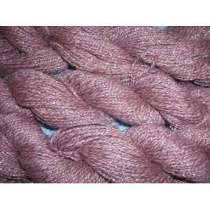  Adobe Brick red brown sparkle wool metallic yarn Arts 