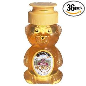 Busy Bee Baby Bear Honey, 2 Ounce Squeeze Bear (Pack of 36)  