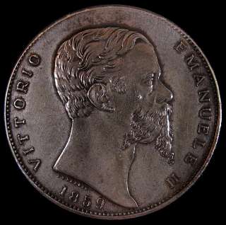 Lire from Italy, Vittorio Emanuele II (1859) REPRODUCTION  