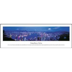  Hong Kong, China Panoramic View Framed Print