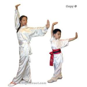  Kung Fu Tai Chi Uniform   Brandless Pearl White / Short 