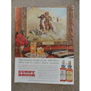 Sunny Brook whiskey. Vintage 60s full page print ad. (the Scout 