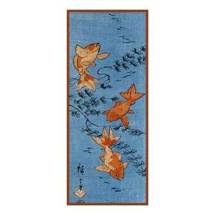  Counted Cross Stitch Chart Goldfish by Japanese artist 