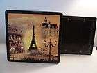 VINTAGE BELGIAN BISCUITS EIFFEL TOWER TIN & BLACK and GOLD TIN