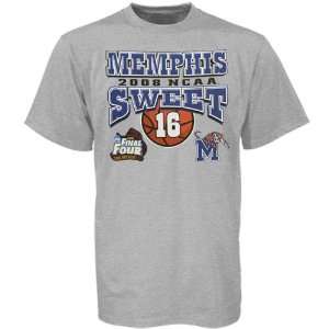  Memphis Tigers Ash 2008 NCAA Mens Basketball Sweet 16 T 