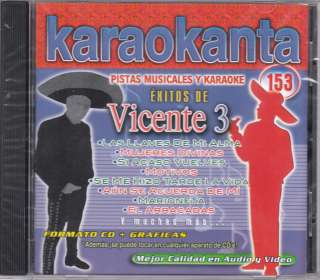 VICENTE FERNANDEZ KARAOKE CD + GRAPHICS PISTAS MUSICAL  