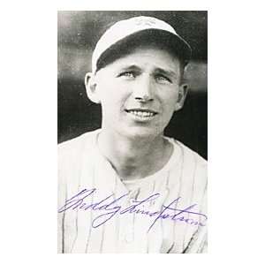 Freddy Lindstrom Autographed / Signed Black & White Baseball Postcard
