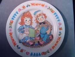 Vintage Raggedy Ann Andy Oneida Plate Bobbs Merrill 69  
