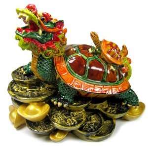 Colorful Lo Shu (Luo Shu) with Petite Tortoise   4.9 Feng Shui animal 