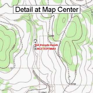  USGS Topographic Quadrangle Map   Del Venado Ranch, Texas 