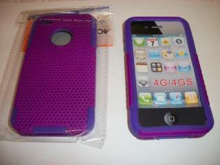   4g 4gs 2 in1 DUAL LAYER SILICONE+HARD RUBBER HYBRID CASE purple  