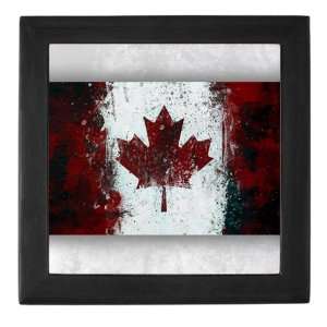   Keepsake Box Black Canadian Canada Flag Painting HD: Everything Else