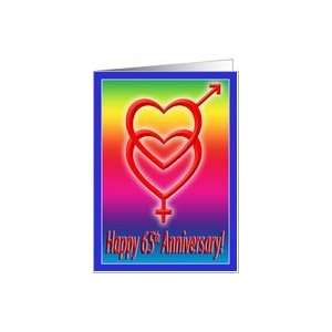  65th Anniversary Hearts in Love Card Health & Personal 