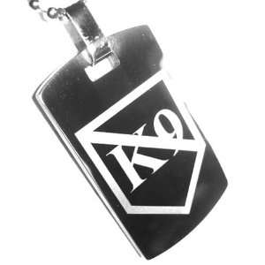  Tungsten Police K9 Dog Tag Key Ring or Pendant Jewelry