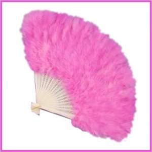  Pink Feather Girls Dressup Tea Party Fan: Toys & Games