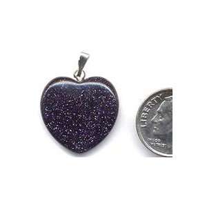 Blue Goldstone 20mm Heart Pendant Arts, Crafts & Sewing