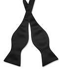 Vesuvio Napoli SELF TIE Bow Tie Solid BLACK Color BowTi