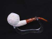 APPLE Tobacco Smoking Meerschaum Pipe w2 STEM+CASE+STND  