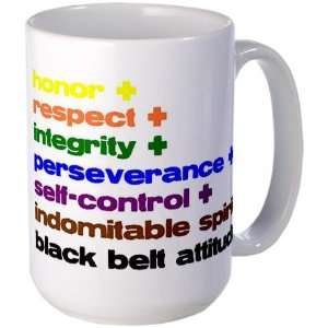  Black Belt Attitude Sports Large Mug by CafePress 