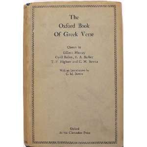  The Oxford Book of Greek Verse Books