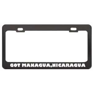 Got Managua,Nicaragua ? Location Country Black Metal License Plate 