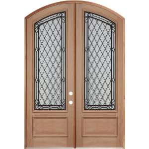  Estate Doors 75251 D54 PR UM LH Arch Diamond Glass 5/4 Double Door 